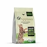 Applaws Complete and Grain Free Natural Dry Cat Food, Chicken with Lamb for Adult Cats, 2kg