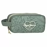 Pepe Jeans Coralie Dreifach-Federmäppchen, Grün, 22 x 10 x 9 cm, Polyester, von Joumma Bags, grün, Talla única, Dreifachmäppchen