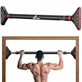 Sportneer Klimmzugstange Türrahmen, Pull Up Bar Tragkraft bis 200 Kg, Reckstange Türrahmen Ohne Schrauben 75-94 cm Ausziehbar, Türreck mit 16,5x4,5 cm PVC-Matten & Neues 360° Drehbares Zahnradschloss