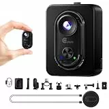 TIMNUT 4K Mini Action Cam - 20MP Mini-Körperkamera, Magnetische Bodycam Action-Kamera im Daumengroßen Format, 6-Achsen-Stabilisierung, Weitwinkel POV-Kamera, Vlog Kamera für Motorrad/Reisen/Haustiere