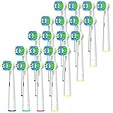 20 Stück Aufsteckbürsten Kompatibel mit Oral B Aufsteckbürsten, Professionelle Bürstenköpfe passend für Oral B Elektrische Zahnbürsten, Weiß.