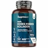 Kollagen Kapseln - 1200mg reines Marine Collagen Typ I und III - Hydrolysierte Fisch Kollagen Peptide - 120 Kapseln für 2 Monate Vorrat - Meereskollagen - Frei von Magnesiumstearat - WeightWorld