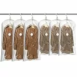 TAILI Hängend Vakuumbeutel Mit Kleiderhaken - Aufbewahren von Jacken, Anzüge und Kleid-Maximieren Sie Platz im Schrank, Vakuum Platzsparer für Zuhause, Reise, 6 Combo