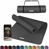 ALPIDEX Yogamatte Extra Dick 1,5 cm Gymnastikmatte 3 Größen E-Book rutschfest Phthalatfrei Fitness Matte Turnen Pilates Sport Physio HIIT Yoga Trainingsmatte Isomatte, Anthracite, 190 x 80 x 1.5 cm
