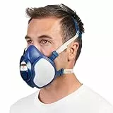 3M Atemschutzmaske mit integrierten Filtern 4255+, A2P3 Organische Dämpfe für Farbspritz-Lackierarbeiten (neu), Single