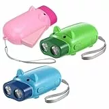BAZEITFLOW 3 Stück pack Kompakte Handdruck Taschenlampen mit Schweinchen Motiv Stoßfeste Notfall Taschenlampe Leicht und Tragbar für Camping und Outdoor Zufällige Farbe
