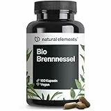 natural elements Bio Brennnessel – 180 Kapseln – 10:1 Brennnesselblattextrakt – vegan, hochdosiert, ohne unnötige Zusätze – in Deutschland produziert & laborgeprüft