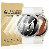 Diruite 4-Stück Displayschutz für Samsung Galaxy Watch 8/7/6/5/4/FE 40mm(Durchmesser der Schutzfolie 3.7cm/1.46in) Schutzfolie HD Hartglas Displayschutzfolie
