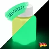 LUMENTICS Premium Leuchtfarbe Gelb 100g - Im Dunkeln leuchtende Nachleuchtfarbe zum Malen - Nachleuchtende UV Farbe mit Glow Effekt - Phosphoreszierend - Made in Germany