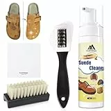 Flintronic 4-teiliges Schuhbürsten-Set, mit Reinigungsmittel, Wildlederschuhbürste, Weiche Schuhbürste, Handtuch