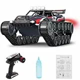 Mostop 1/12 Ferngesteuerter Crawler Hochgeschwindigkeitspanzer Off-Road 4WD RC Auto, 2,4 GHz ferngesteuerter Crawler Drift Tank mit 2 Batterien, 360° drehbarer Drifting Army gepanzerter Truck für