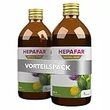 Sensilab Hepafar Drink – Leber – 2x500 ml für 40 Tage – Mariendistel Tee, Lebertee – Mariendistel, Grüner Tee, Mangan, Löwenzahn & Artischocke – 80% Silymarin