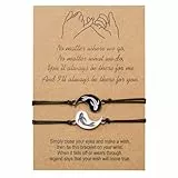 CheersLife 2 Yin Yang Paar Armbänder Beste Freundin Freundschaft Entfernung Passend Wunsch Glück Fisch Armband Geburtstag Schmuckset Geschenke Für Frauen Männer Jungen Mädchen Mutter Tochter Sohn