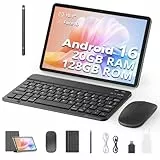 SVITOO 2025 Neueste Tablet, 10 Zoll, 20GB RAM+128GB ROM (1TB TF) mit Hülle, Stift, Tastatur und Maus, Octa-Core, 1280x800 HD, 6600mAh（mit NTC）, Widevine L1, 8MP+2MP, 2.4G+5G WiFi, GPS (Android 16)