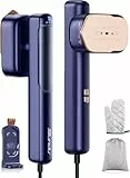 Sundu Dampfglätter, Steamer Dampfglätter 2-in-1, 15s schnelles Aufheizen Steamer, Reisebügeleisen mit Weltweiter Spannung(110-240V), 2 Trockenbügeltemperaturen, 4 Dampfmodi, Bügeleisen mit LED-Anzeige