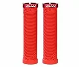 FUNN Hilt MTB Lenkergriffe mit einfachem Verriegelungssystem, leicht und ergonomisch, mit einem Innendurchmesser von 22 mm, einzigartige Fahrradlenkergriffe mit Muster (Rot)