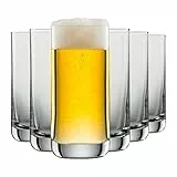 SCHOTT ZWIESEL Bierbecher Simple 345 ml (6er-Set), geradliniges Bierglas für Pils, spülmaschinenfeste Tritan-Kristallgläser, Made in Germany (Art.-Nr. 123663)