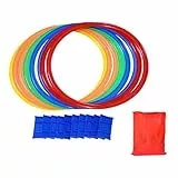 DuskHaven 10 Hüpfspiele mit Bohnensäckchen – Wurfspiel für Kinder Im Vorschulalter – Kreatives Hüpfspiel für Drinnen Und Draußen, 28cm