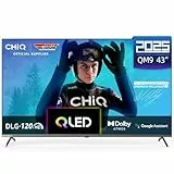 CHIQ U43QM9G Fernseher 43 Zoll (108 cm), 4K UHD, QLED, HDR10, DLG 120Hz, MEMC, Google TV, Dolby Audio, DBX-TV, Triple Tuner, WLAN, 2.4G/5G, Google Assistant, Schwarz, 2025