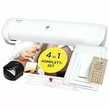 Olympia A210 4in1 Laminiergerät A4 | Laminierset A4 | Laminator | Schnelles Aufwärmen | Laminiermaschine, Papierschneider & Eckrunder | Ideal für Büro Schule & Heimgebrauch | Inkl. 15 Folien