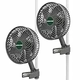 MARS HYDRO Upgrade 2-Stück M6 Clip Ventilator Grow Oszillierend Leise Klein for Growzelt, 10 Geschwindigkeitsstufen, Grow Ventilator Oszillierend Klemmbar mini Fan für growzelt, APP/WiFi Steuerung