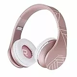PowerLocus Kabellose Kopfhörer Over Ear, Kopfhörer Bluetooth mit Mikrofon, Faltbar, weiche Ohrpolster Hi-Fi-Stereo-Bass, Headset Kabellos und Kabel-Modus für Kinder/Erwachsene/TV/PC/Home Office