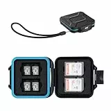 JJC Speicherkarten Hülle Schlanker Halter für 4 SD SDXC SDHC und 8 Micro SD Micro SDXC Micro SDHC TF Karten, Wasserbeständiger Stoßfest Tragbare SD Card Aufbewahrungsbox Organizer