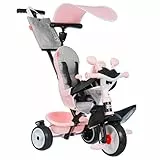 Smoby - Baby Driver Rosé - 3-in-1 Kinder Dreirad, mitwachsendes Multifunktionsfahrzeug mit Premium Ausstattung, für Kinder ab 10 Monaten