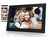 Cytem Digitaler Bilderrahmen 10.1 Zoll mit WLAN & Frameo, Anti-Glare Matt, 32GB Speicher, Bewegungssensor, für USB-Stick +SD-Karte, automatische Bilddehung, IPS-Touchscreen 1280x800, Schwarz