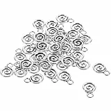 DEARMAMY 40stücke Swirl Spiral Charms Silber Schmuckanhänger Für Diy Halsketten Armbänder Ohrringe Zubehör Antike Pendants Für Kreative Schmuckherstellung