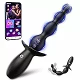 Tagnaff Handlicher Anal Dildo Vibrator Plug für Einsteiger, Analvibratoren für Mann Frau & Paare 9 Vibrationen Prostata Stimulation Vibratorensets Analplug Sex Spielzeug für die Männer Frauen App dünn