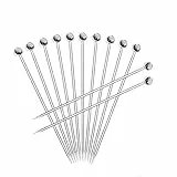 Cocktailspieße aus Edelstahl, Martini-Spieße, Vorspeisen-Stäbchen, Partyzubehör, 12 Stück 107MM silberfarben