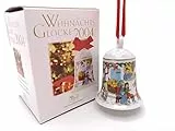 Hutschenreuther Weihnachtsglocke 2004, Porzellanglocke, Weihnachten, Baumschmuck, Baumanhänger, Anhänger