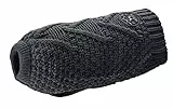 HUNTER Hundepullover MALMÖ, Farbe: anthrazit, klassisches Zopfstrick-Muster, wärmend & bequem, elastisch für optimalen Sitz, reflektierend für mehr Sichtbarkeit, waschbar bei 30°C, Größe: 45