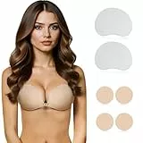 Septeamay Premium Klebe BH mit Aufkleber zur Bruststraffung, Unsichtbarer Sticky Bra Push Up Trägerloser für Frauen, Klebe-BH Push Up Waschbar & Wiederverwendbar für Rückenfreie Kleid Brautkleid -B