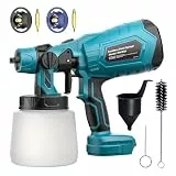 Kabelloser Farbsprühsystem für makita 18V Akku (ohne Akku), AKKU-Farbsprüher für Zäune und Terrassendielen, Sprühpistole, Handfarbsprüher für Zuhause DIY Malerei, 3 Sprühmuster & 1000mL Tank