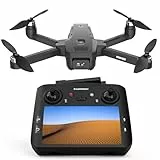 K600 GPS Drohne mit 1080P Kamera, Fernbedienung mit UHD Bildschirm, Windresistente faltbare Drohn mit SD Karte, Drohne mit Tragetasche, Auto Hovering für Erwachsene und Anfänger