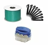 G greengrass tools Rasenroboter Mäh-Bereich Erweiterungs Set Kabel Haken Verbinder Begrenzungs-Draht Erdnägel Klemmen - kompatibel mit Yard-Force Husqvarna Automower Gardena Worx, Set:10m+20H+4V