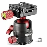 NEEWER Stativkopf, 360° drehbarer Panorama Kugelkopf mit 1/4 Zoll Schnellwechselplatte für Stativ, Einbeinstativ, Slider, DSLR Kamera, Camcorder, maximale Belastung bis zu 5kg- GM28