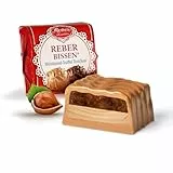 Reber Bissen Trüffel Schokolade Pastete, Weinbrand-Trüffel auf Sahne-Nougat, Umhüllt mit zarter Alpenmilch-Schokolade, 40g (1 Stück)