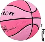 Senston Basketball Größe 6, Basketbälle mit Pumpe für Damen und Mädchen