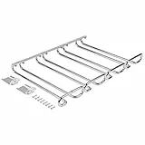 Emuca - Gläserhalter mit 4 Zeilen für Möbel, Gläserschiene für Regale oder Bars, 280 mm, Stahl, verchromt