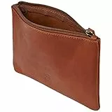 Wildery® kleine Federmappe Vintage aus Echt Leder Federmäppchen mit Reißverschluss /#WI707 (Beige)