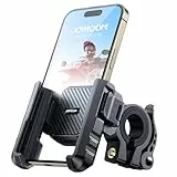 JOYROOM 2025 Fahrrad Handyhalterung, Handyhalterung Motorrad 【Vibrationsgedämpft】 1S Schnellspanner Universal Handyhalter Fahrrad Lenker für iPhone 17/16/15, Samsung S24/S23 (4.7'-7' Smartphone)