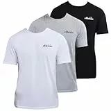 Ellesse Herren Azzini (3 Pack) T-Shirt, schwarz/grau/weiß, M