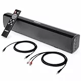 MAJORITY Bowfell Soundbar für TV & PC | 50W Mini Soundbar mit Bluetooth 5.0 | 2.0 Stereo Lautsprecher | USB-Wiedergabe, AUX & Optischer Eingang | inklusive Fernbedienung (Schwarz)
