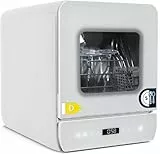 YU YUSING Mini Geschirrspüler Tischgeschirrspüler mit 7 Programme für 3 Gedecke, erhöhter Energieeffizienz, Spülmaschine Klein, 4.8L Wassertank mit/ohne Wasseranschluss, LED-Display Touch-Steuerung