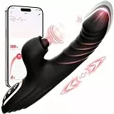 Dildo Vibratorensets für Frauen Rabbit Vibrator mit App, Puls-Stoßmodi Sex Spielzeug für die Frau G Punkt Vibration für Frauen Klitoris, Sex Toyset Woman Stoßvibrator Sexspielzeug Fingerüberzieher