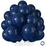 Luftballons Blau 100 Stück, Marineblaue Luftballon Geburtstag, Latex Helium Dunkelblau Ballon für Junge Mann Navy Thema Geburtstagsdeko Hochzeit Jugendweihe Babyparty Verlobung Party Deko, 12 Zoll