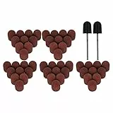 50 Stück Nail Art Schleifbänder - 120# Körnung Nail Art Schleifkappen Maniküre Polieren Schleifbänder Nagelbohrer Set mit Schaft Maniküre Schleifkappen Nagelpolierer Sandkappe für Nagelbohrer